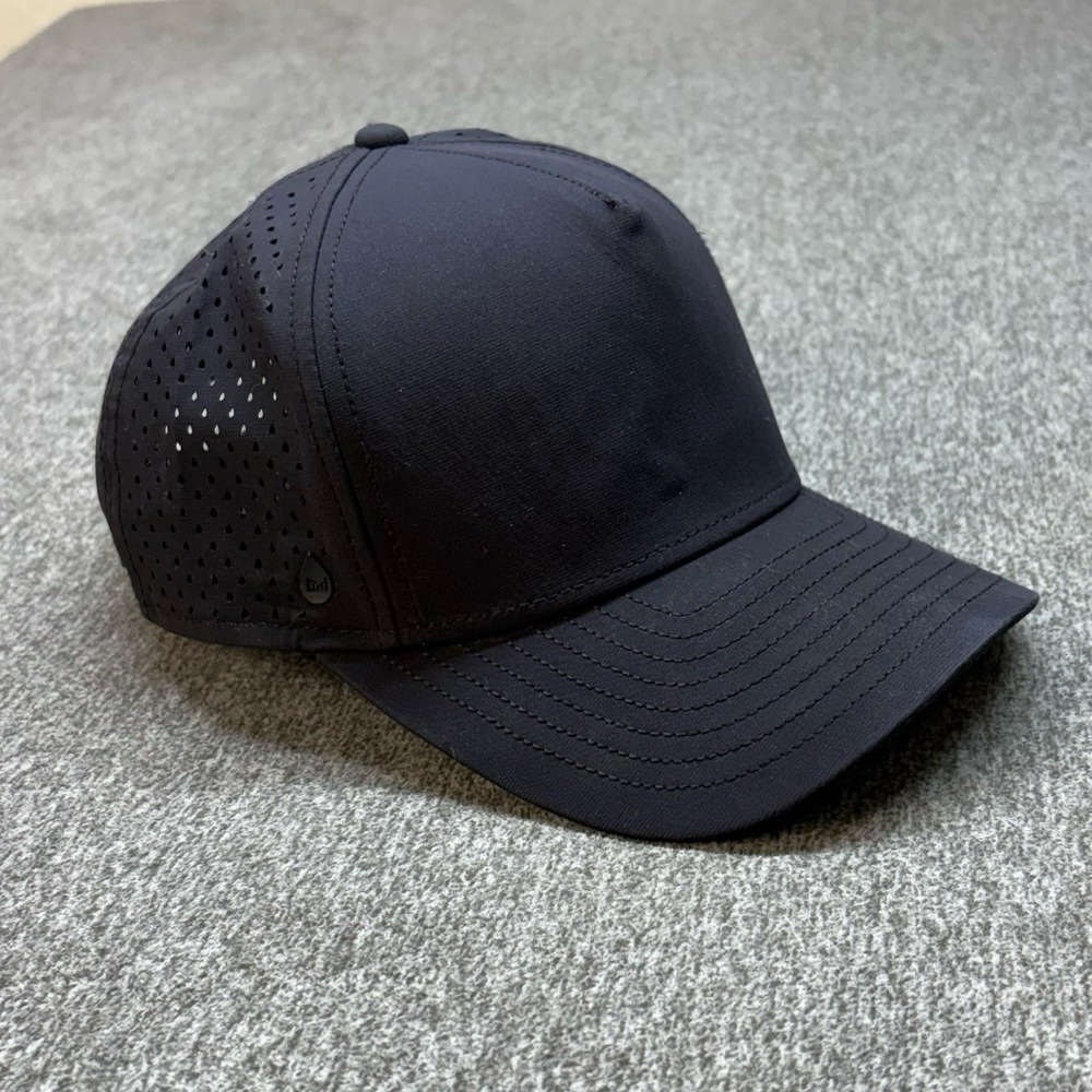Melin Odyssey Hydro Performance Hat Snapback Baseball Cap M-L Black Perforated